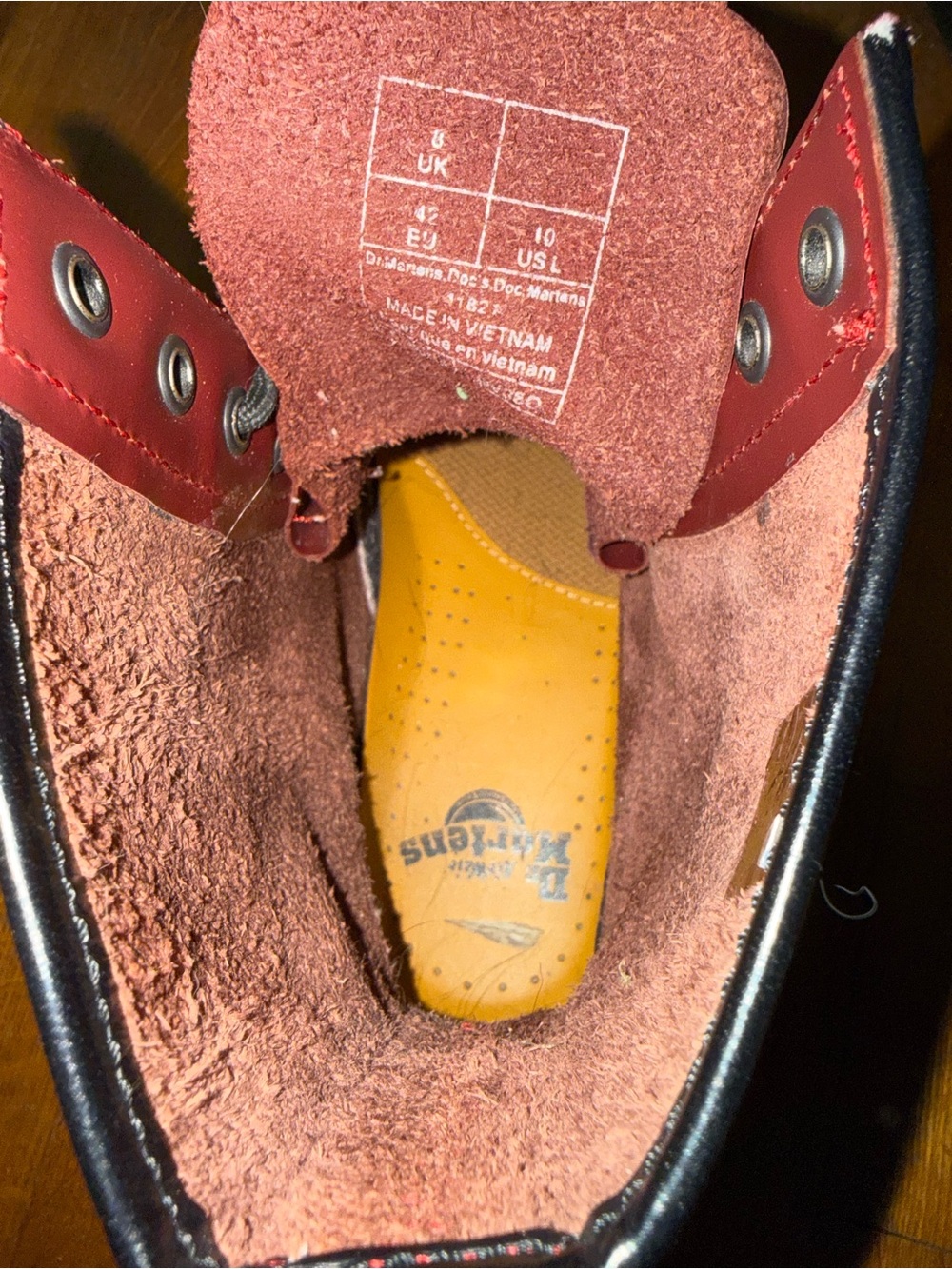 Dr. Martens Women’s Cherry Red Leather Lace-Up Boots - Picture 6 of 6